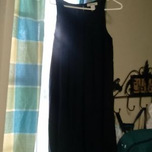 Black silk pleated mini dress